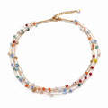 Colorful Bead Wire Choker — vibrant beaded gold wire necklace | THE ARCIVE