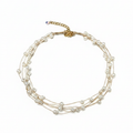 Floating Pearl Wire Choker — delicate floating pearl wire necklace | THE ARCIVE