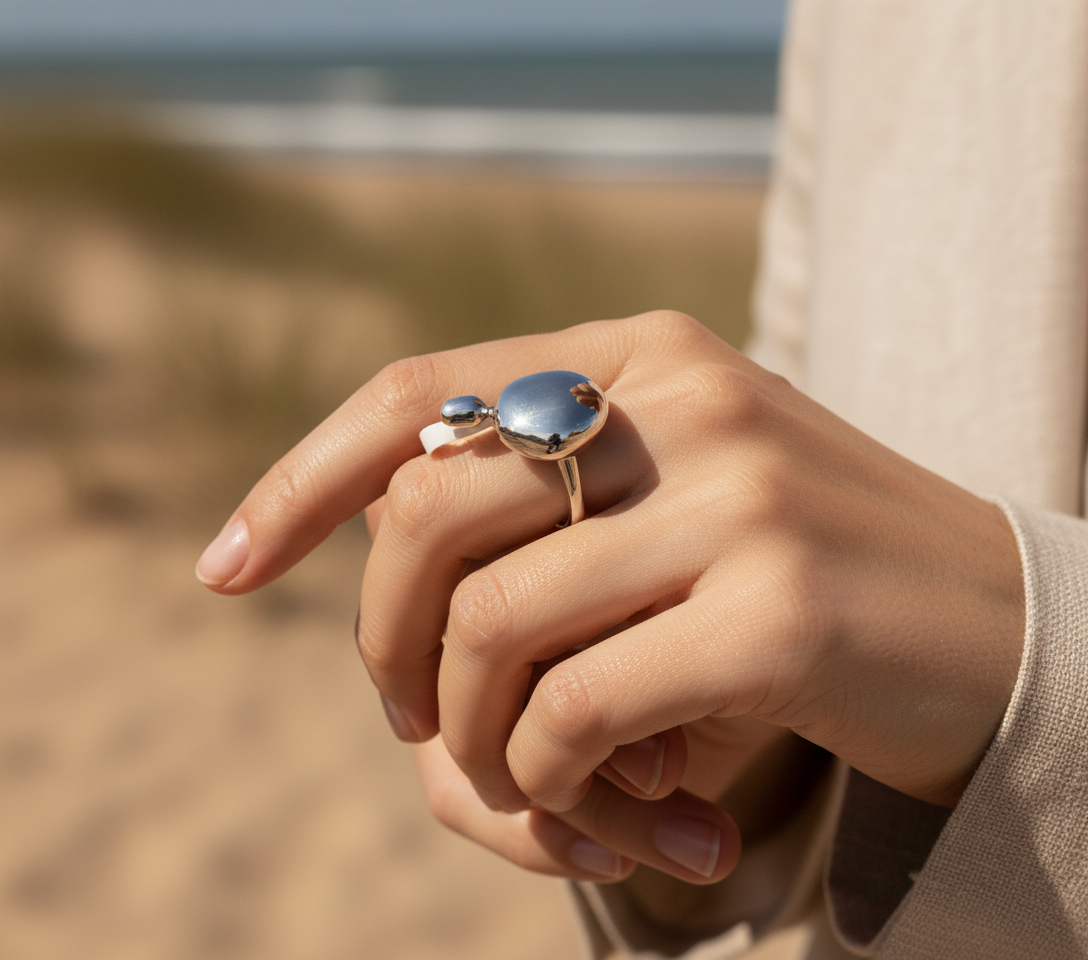 Boule Ring — gold sphere ring angle | THE ARCIVE
