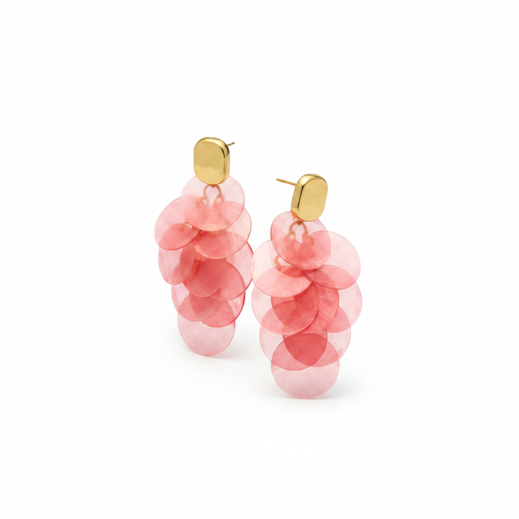 Pétale Drops — pink petal drop earrings pair | THE ARCIVE