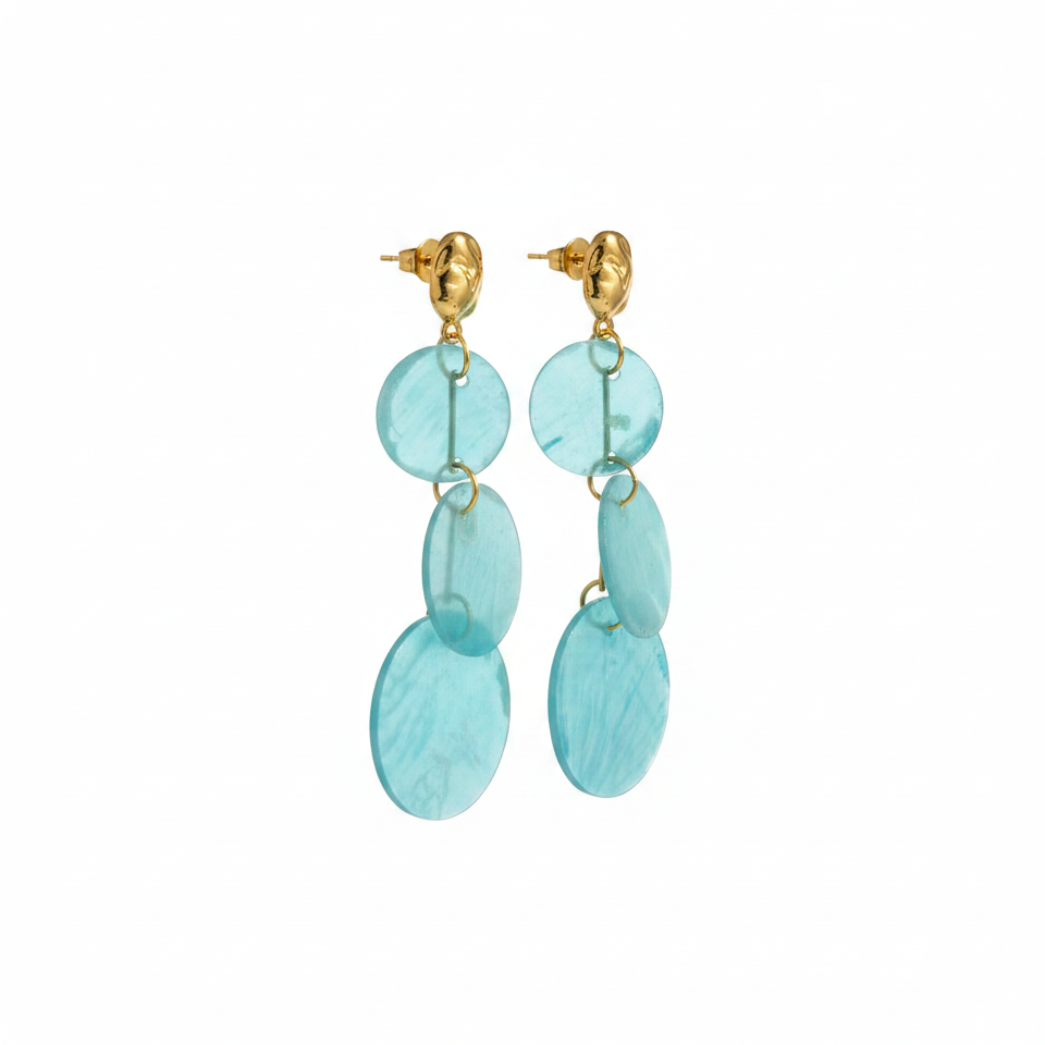 Lagon Drops — ocean drop earrings angle view | THE ARCIVE