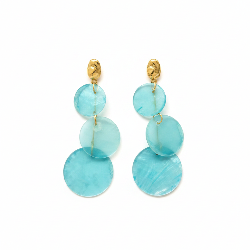 Lagon Drops — ocean-inspired gold drop earrings | THE ARCIVE