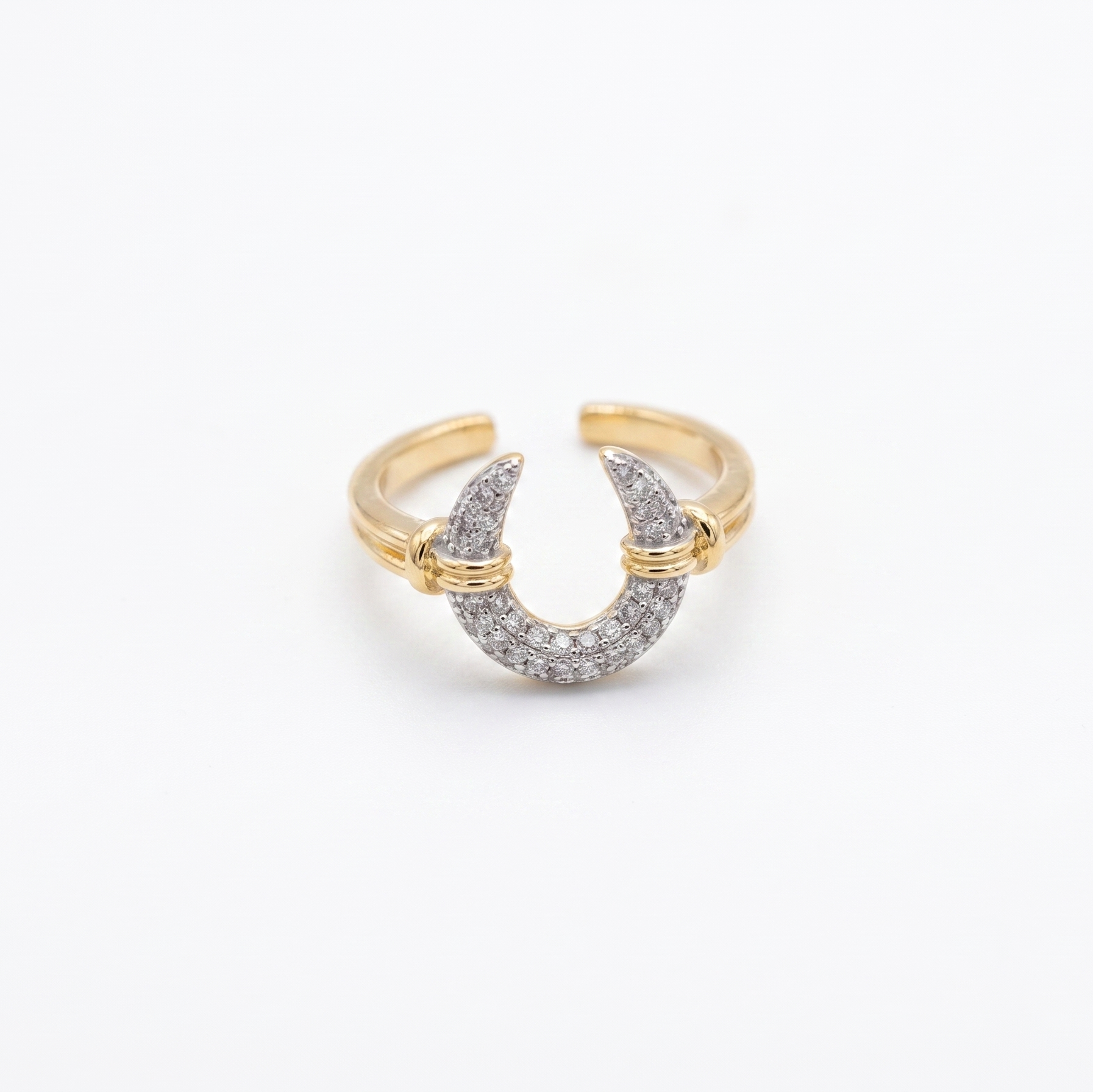 Fer à Cheval Ring — horseshoe ring with zircon detail | THE ARCIVE