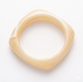 Ivory Square Resin Bangle — cream square cuff bracelet | THE ARCIVE