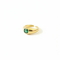 Émeraude Signet Ring — emerald green stone signet ring | THE ARCIVE