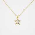 Étoile Perle Pendant Necklace — gold star with pearl centre pendant | THE ARCIVE