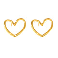 Gold Heart Hoop Earrings — delicate open-heart gold hoops | THE ARCIVE