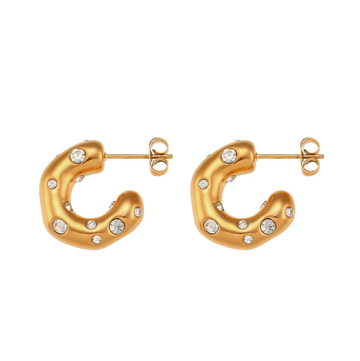 Vortex Drops — spiral gold drop earrings | THE ARCIVE