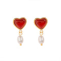 Rouge Drops — 18k gold earrings by The Arcive