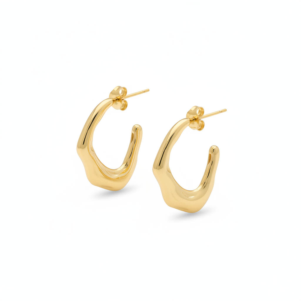 Arche Hoops - angular sculptural open hoop earrings | THE ARCIVE