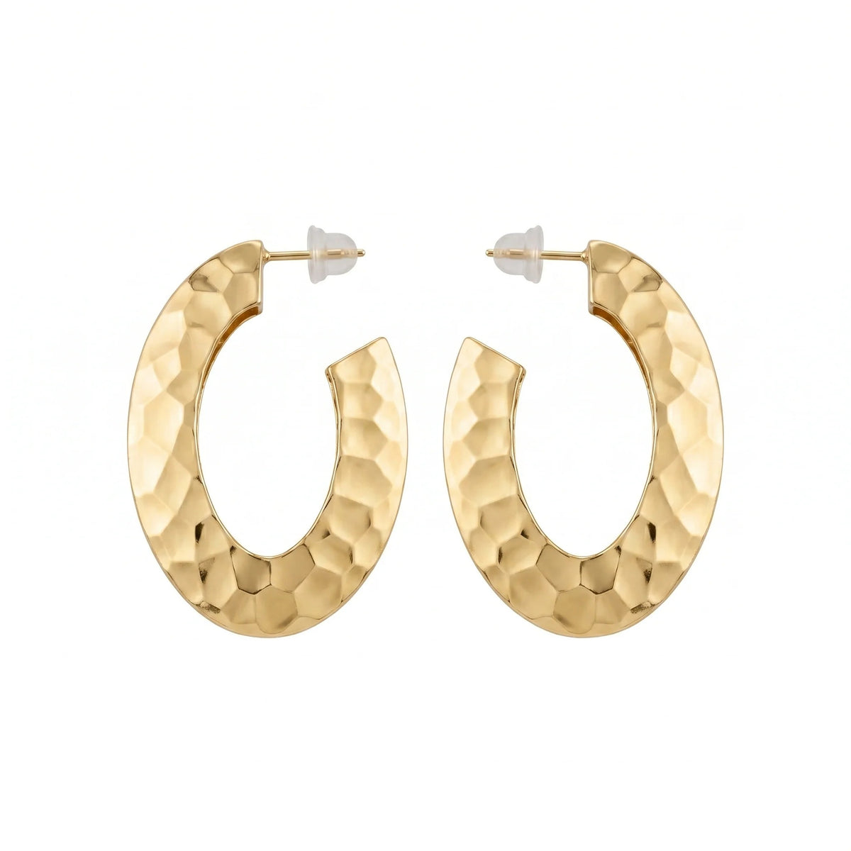 Ringlet Hoops, classic gold-tone circular hoop earrings, product view | THE ARCIVE