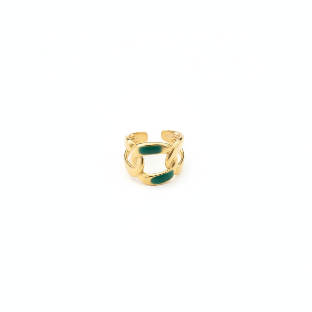 Chaîne Ring - chain link ring flat lay | THE ARCIVE