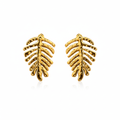 Tropical Leaf Stud Earrings — monstera leaf gold studs | THE ARCIVE