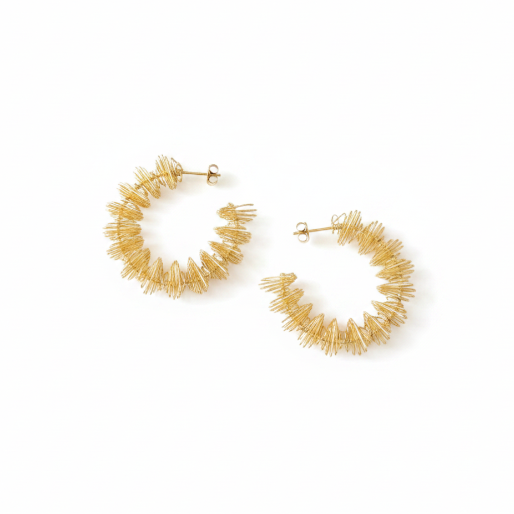 Soleil Hoops - sunray hoop earring detail | THE ARCIVE