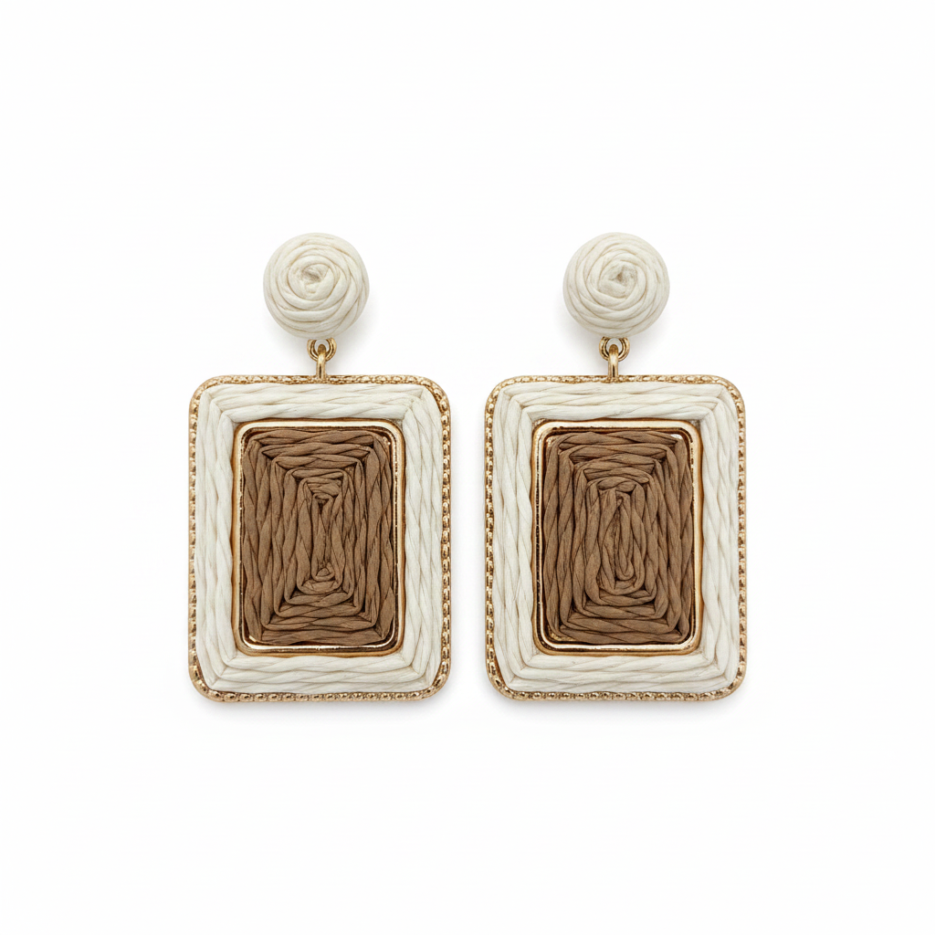 Carreau Studs — square stud earrings detail | THE ARCIVE