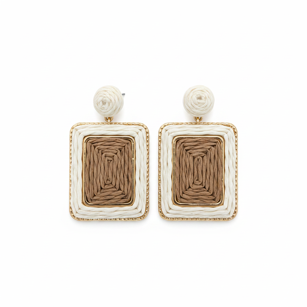 Carreau Studs — geometric square gold stud earrings | THE ARCIVE