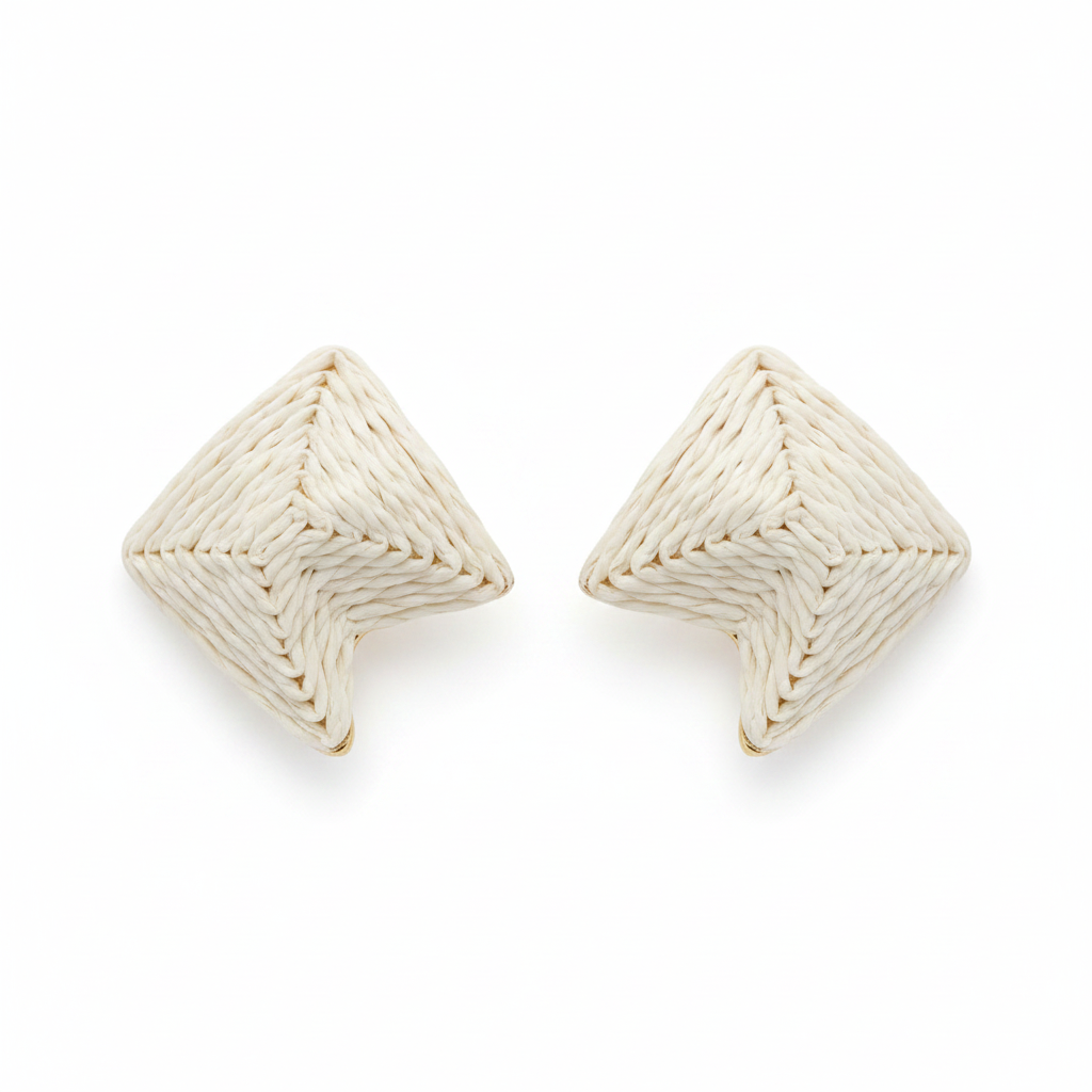 Plume Studs — feathered earrings angle view | THE ARCIVE