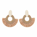 Eventail Raffia Drops — raffia fan earrings detail | THE ARCIVE