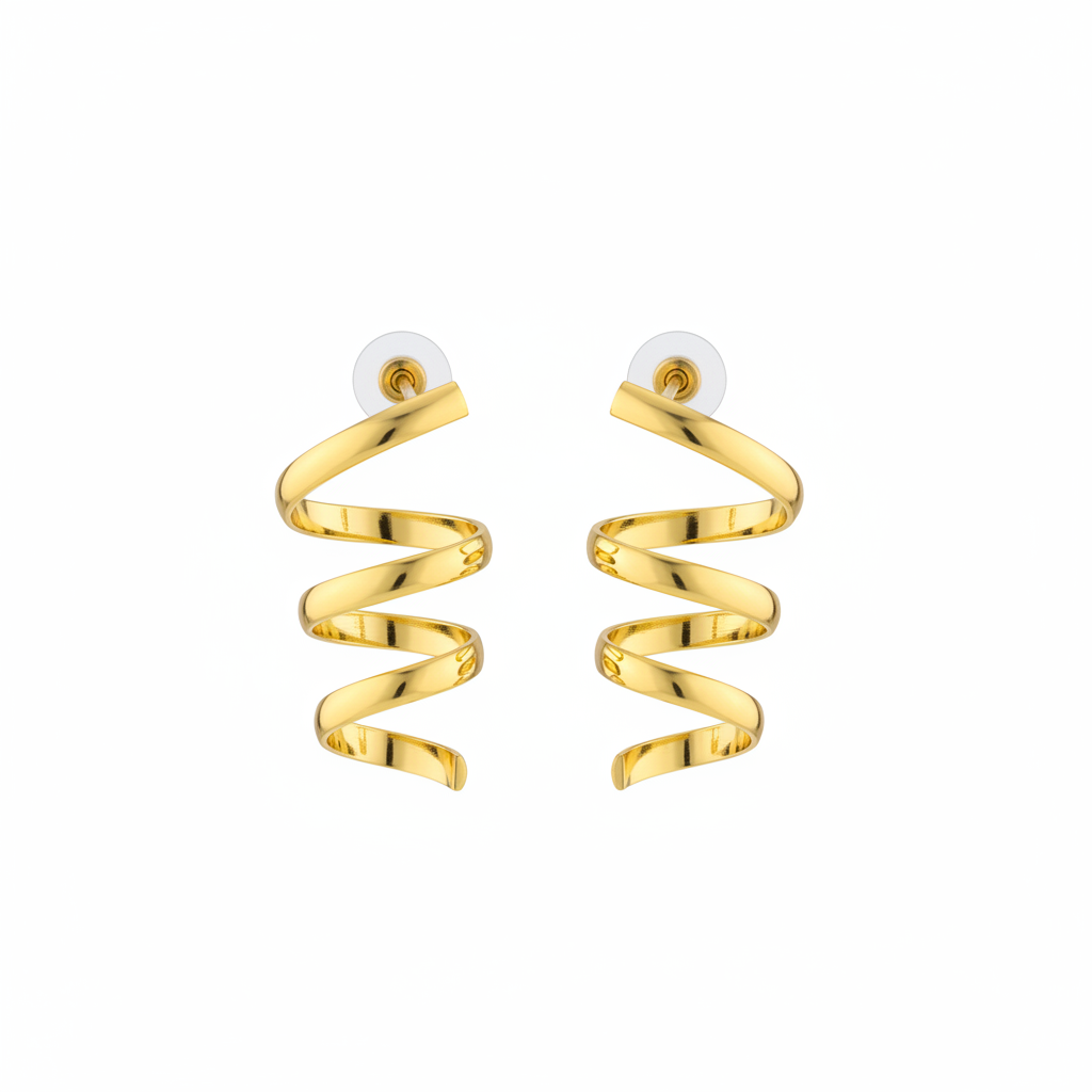 Bouton Studs — gold button studs angle view | THE ARCIVE