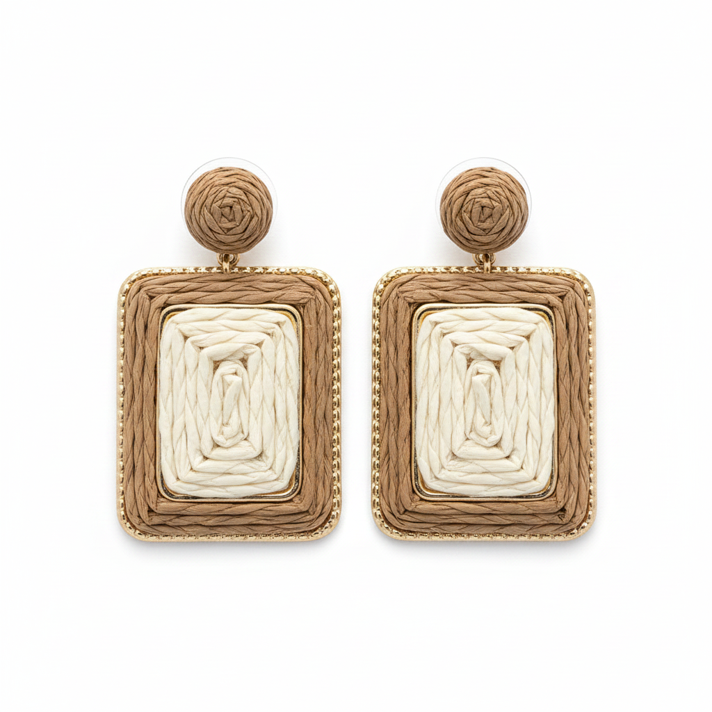 Carreau Studs — gold square stud earrings lifestyle | THE ARCIVE