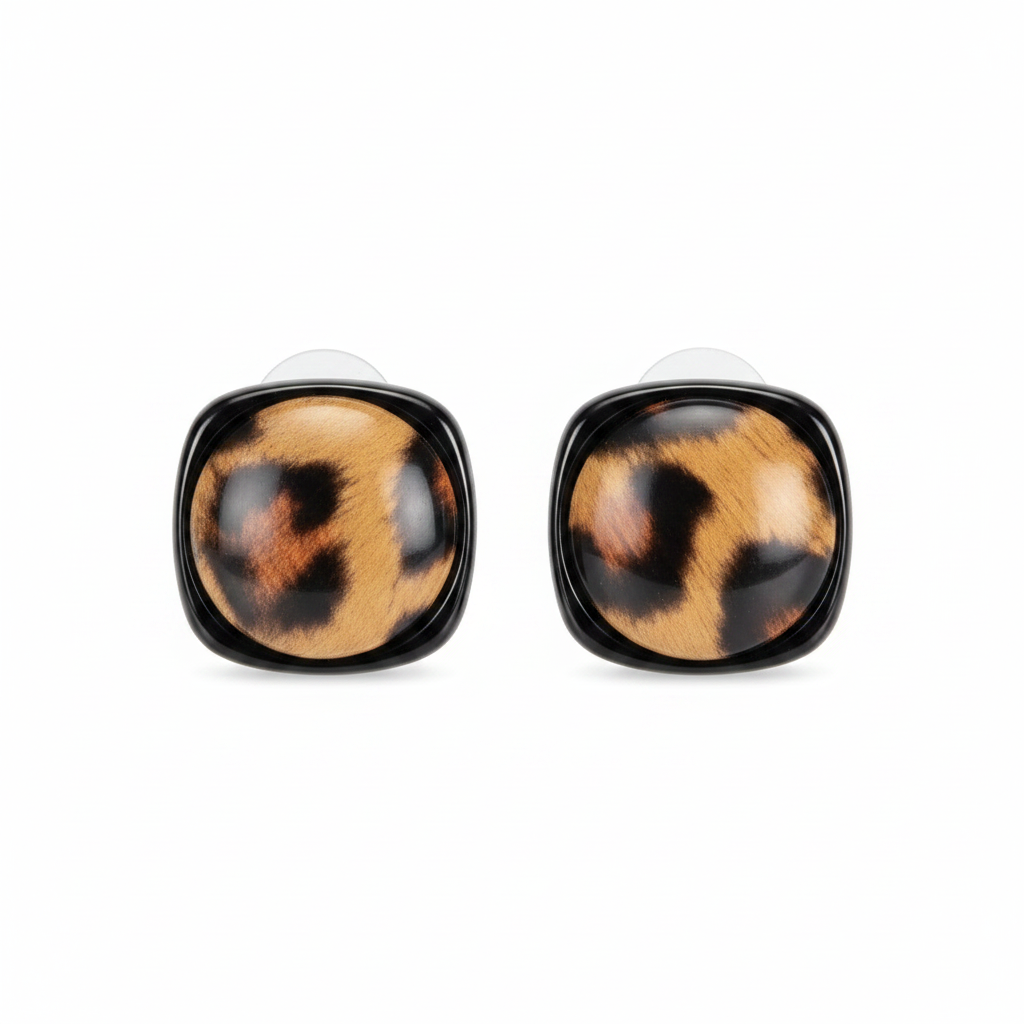Écaille Studs — tortoiseshell stud earrings detail | THE ARCIVE