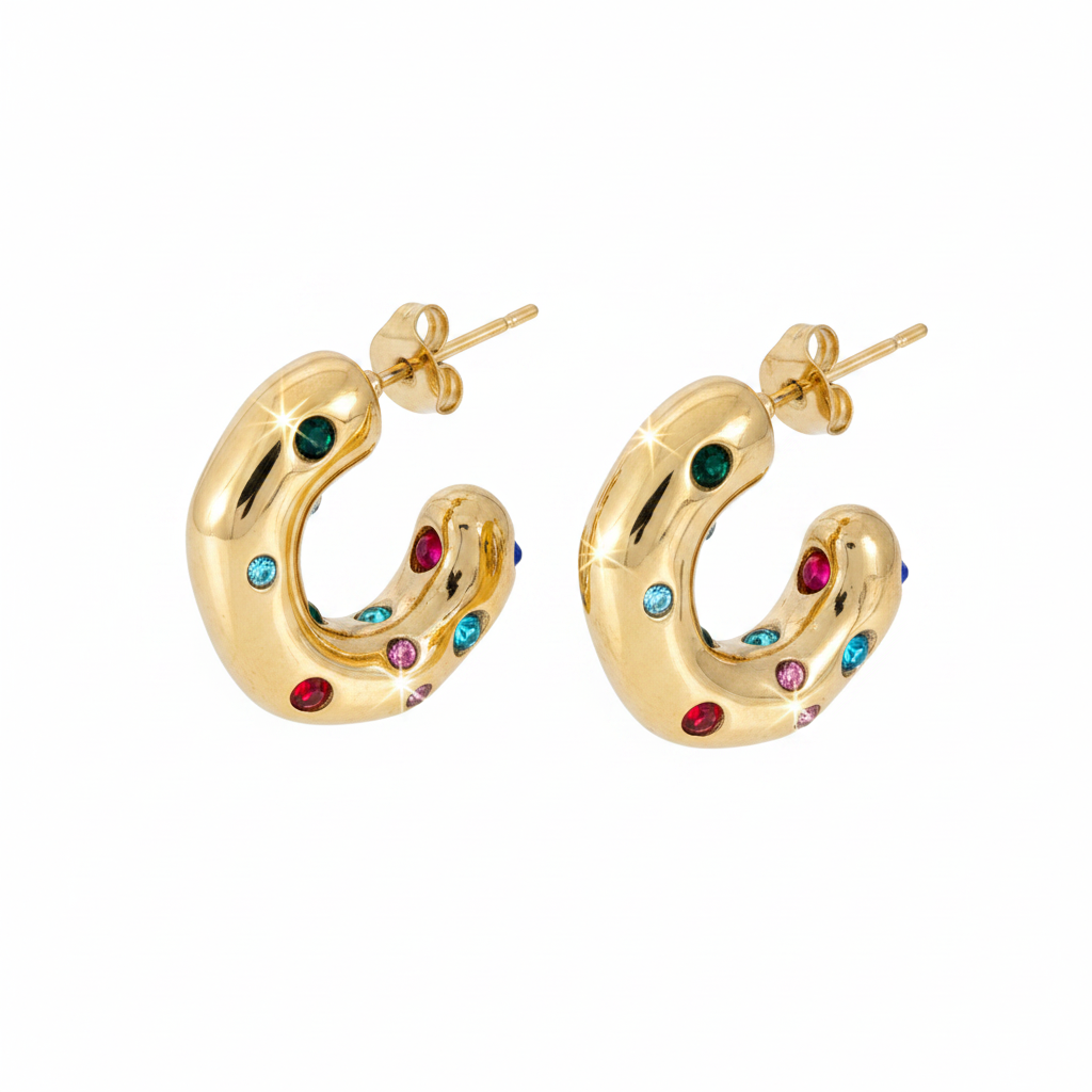 Vortex Drops — gold vortex earrings angle | THE ARCIVE