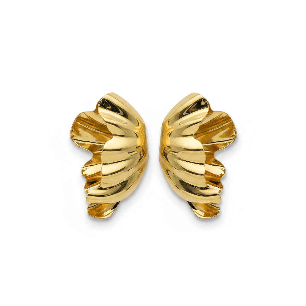 Nœud Studs — gold knot earrings angle | THE ARCIVE