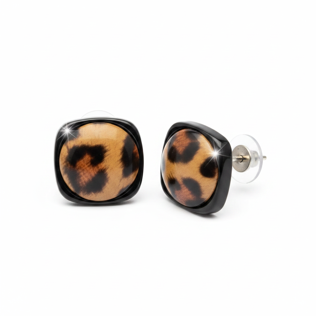 Écaille Studs — scale pattern stud earrings angle | THE ARCIVE