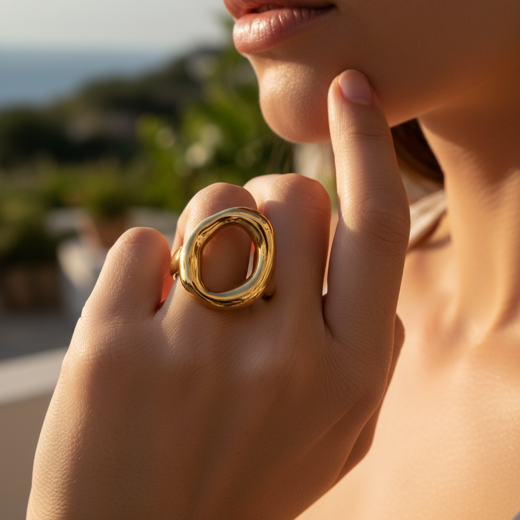 Ovale Ring — sculptural oval ring angle | THE ARCIVE