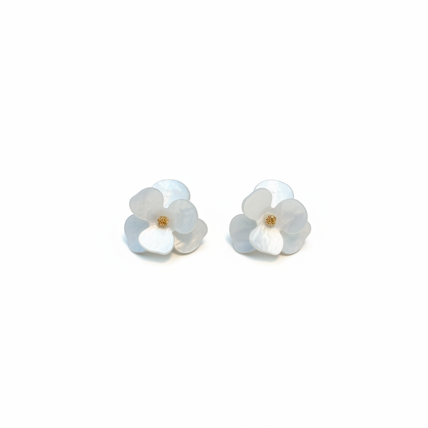 Magnolia Studs - floral stud earrings detail | THE ARCIVE