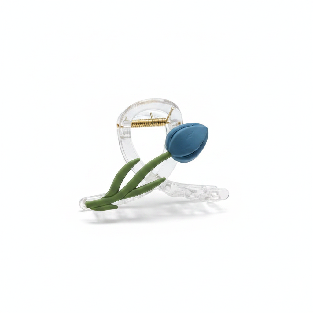 Tulipe Claw Clip - claw clip in hair angled view | THE ARCIVE