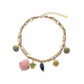 Plage Charm Necklace — ocean charm necklace with shells and turtle | THE ARCIVE