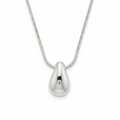Larme Pendant Necklace - oversized silver teardrop pendant detail | THE ARCIVE
