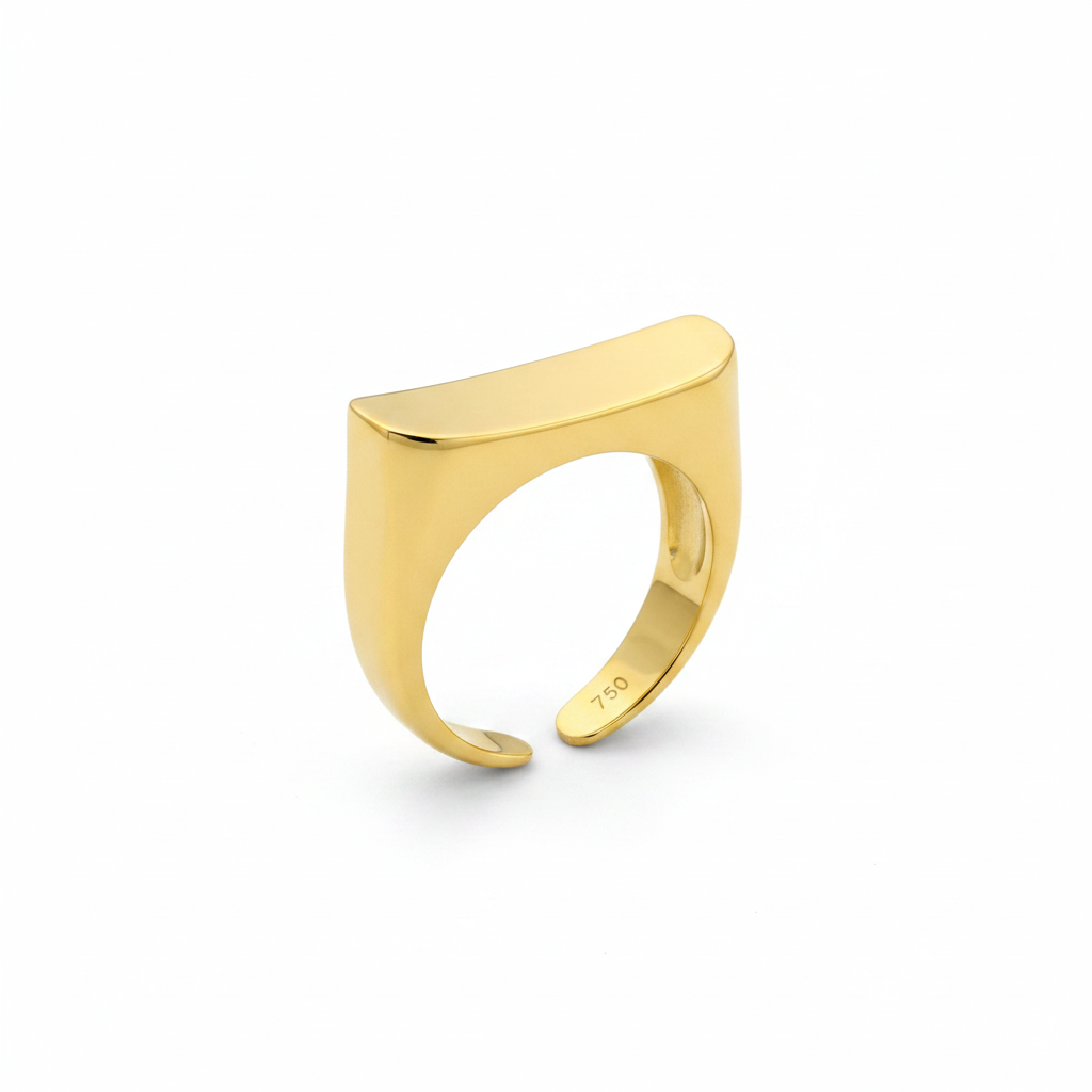 Arche Ring — concave gold ring detail | THE ARCIVE