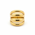 Strates Ring — four-band stacked gold statement ring | THE ARCIVE
