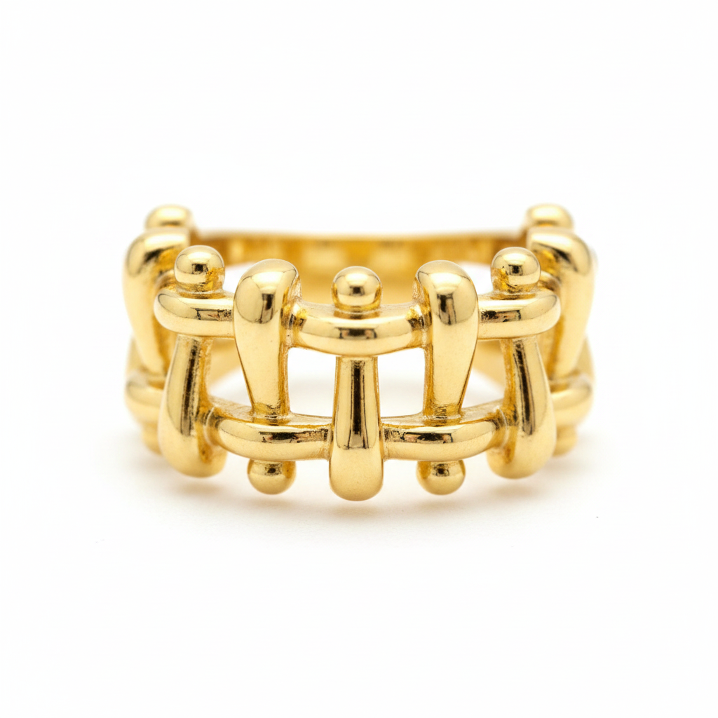 Maillons Ring — chain-link gold band ring | THE ARCIVE