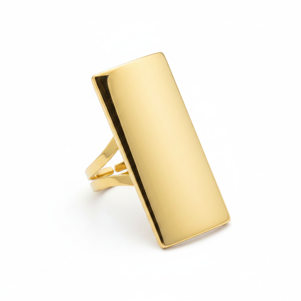 Lien Ring — linked geometric gold ring | THE ARCIVE
