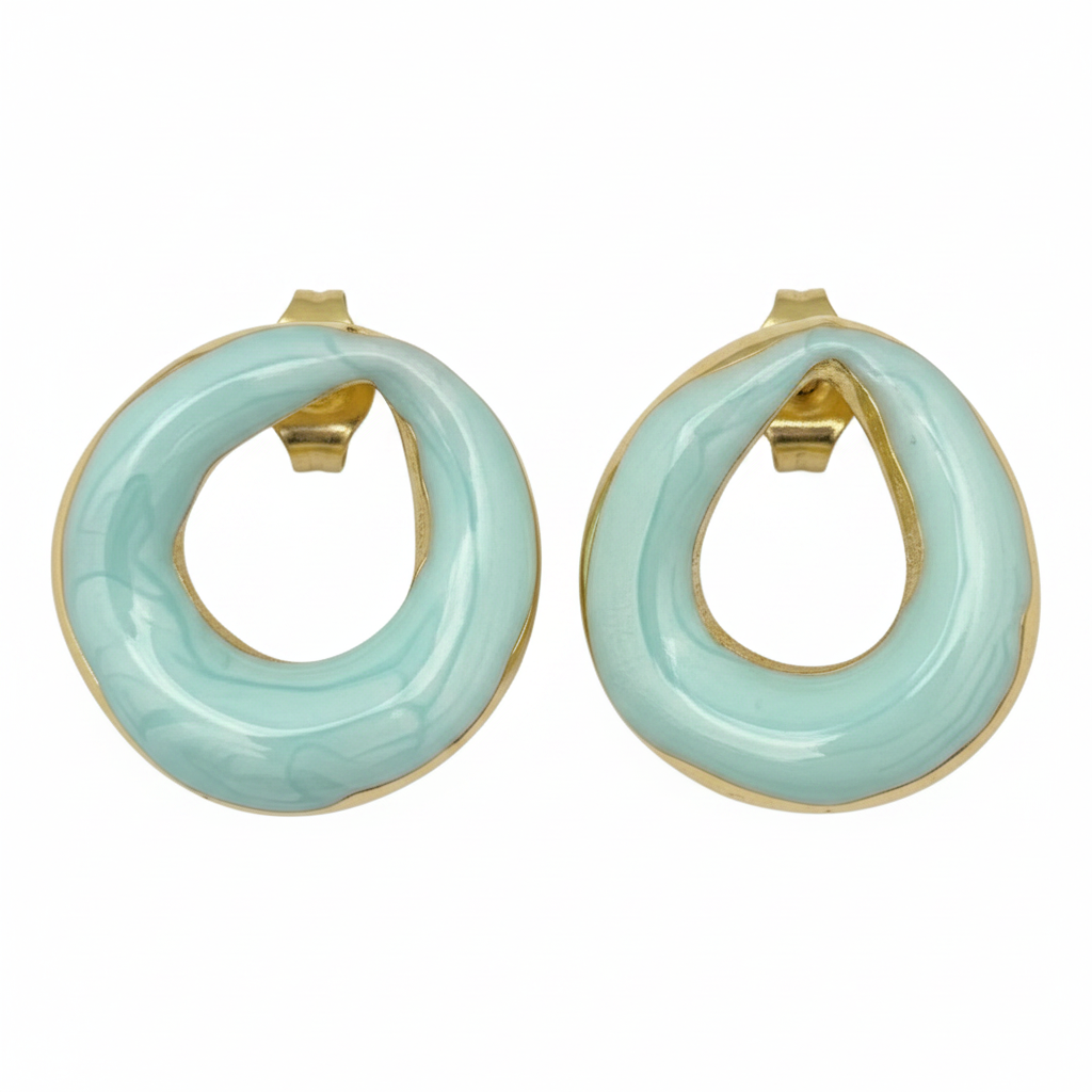 Graine Studs — organic gold stud earrings detail | THE ARCIVE