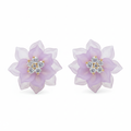 Magnolia Studs - floral stud earrings angle | THE ARCIVE