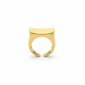Vault Ring, curved sculptural gold-tone ring, product view | THE ARCIVE