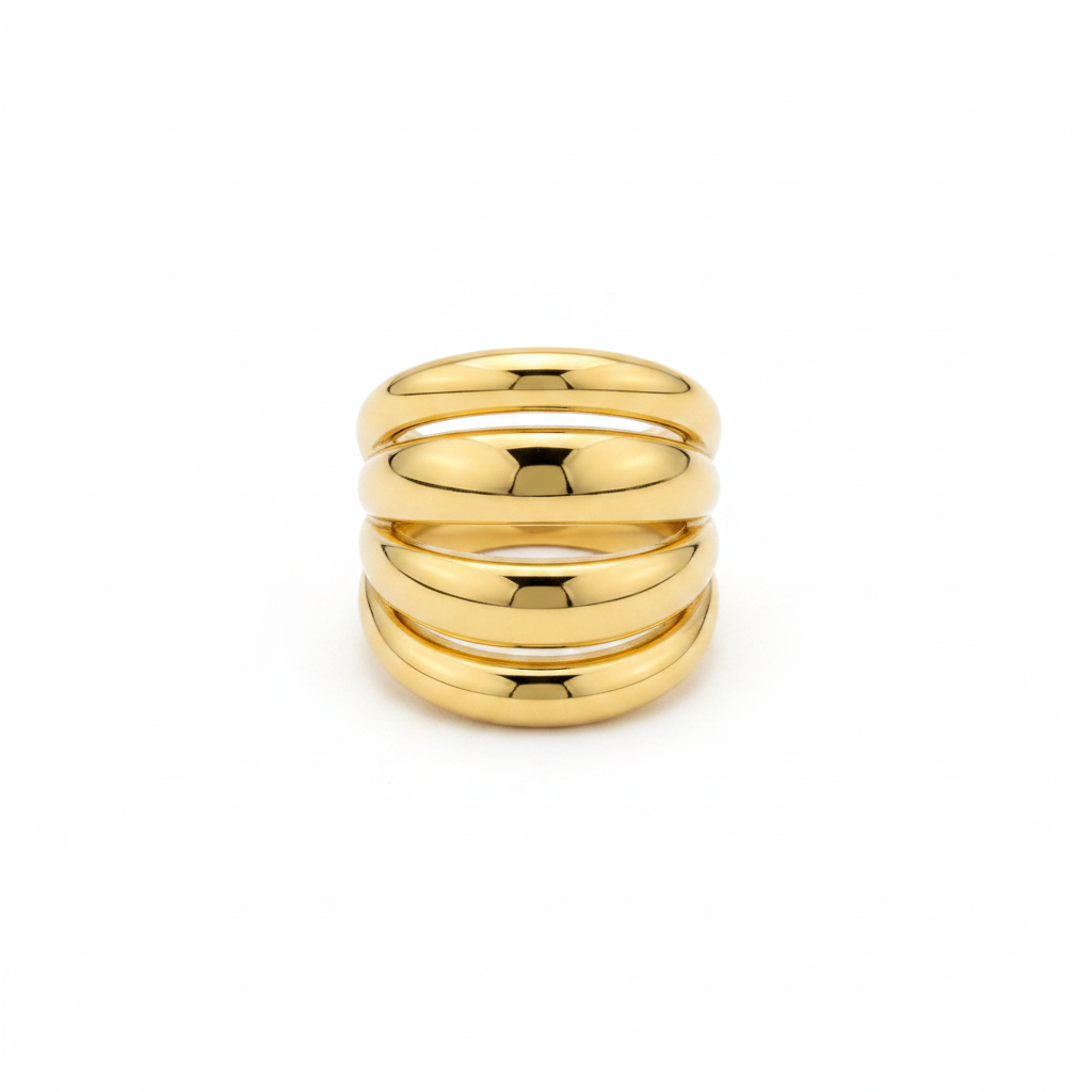 Strates Ring — four-band stacked ring detail | THE ARCIVE