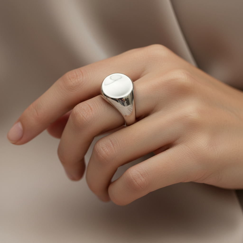 Disque Ring — sculptural disc ring flat lay | THE ARCIVE