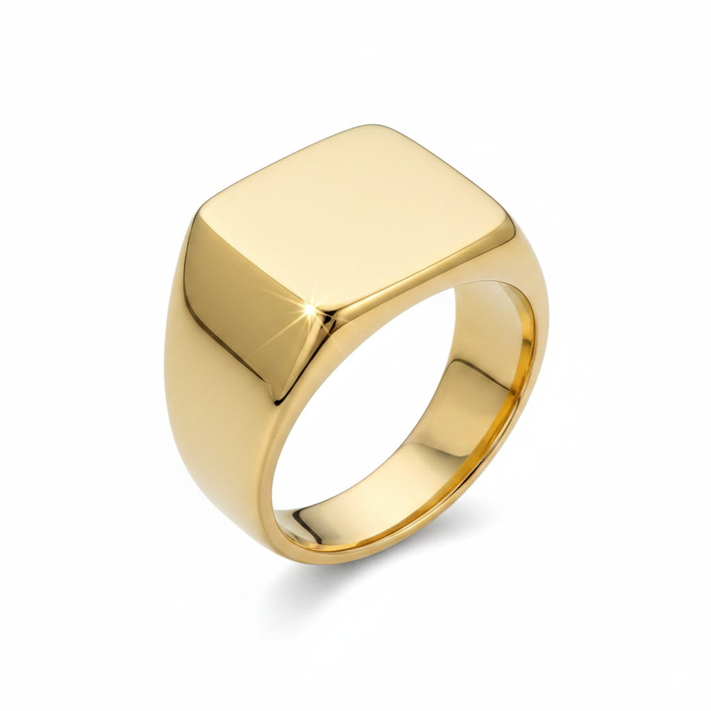 Carreau Ring — square signet gold ring | THE ARCIVE