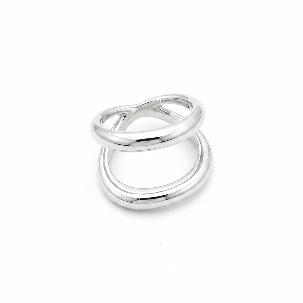 Entrelac Ring — layered double band ring detail | THE ARCIVE