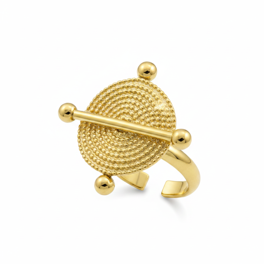 Filet Ring — mesh-pattern gold ring | THE ARCIVE