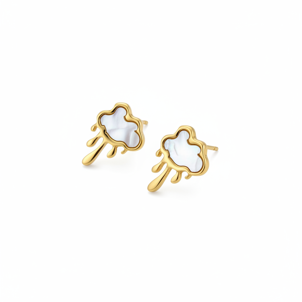 Nacre Studs — mother-of-pearl iridescent stud detail | THE ARCIVE