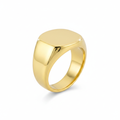 Disque Ring — polished disc ring angle view | THE ARCIVE
