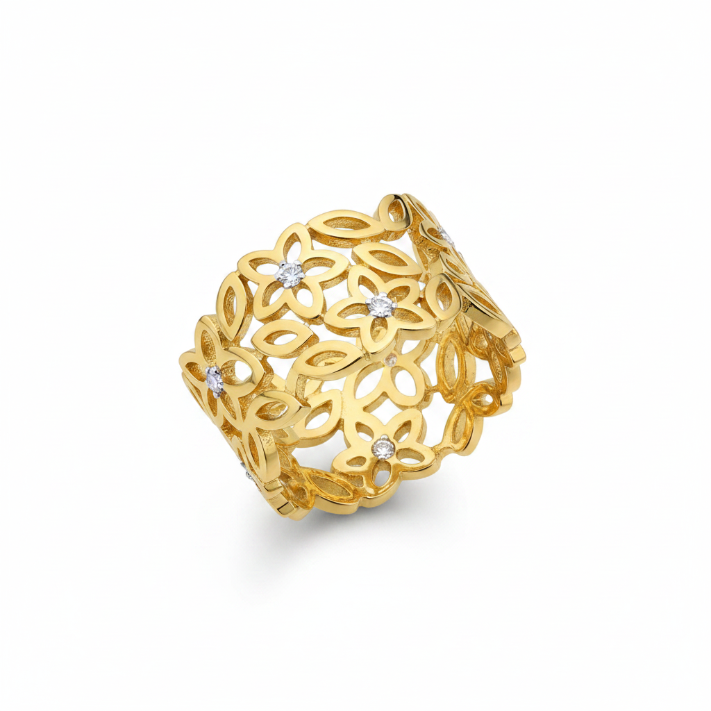 Épine Ring — statement gold ring angle view | THE ARCIVE
