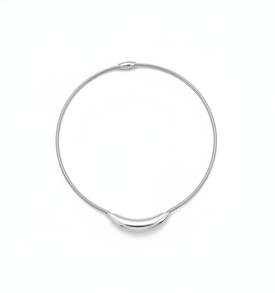 Harmony Pendant, two-charm gold-tone pendant necklace, front view | THE ARCIVE