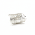 The Cleopatra Cuff, silver-tone wire statement cuff, angled view | THE ARCIVE